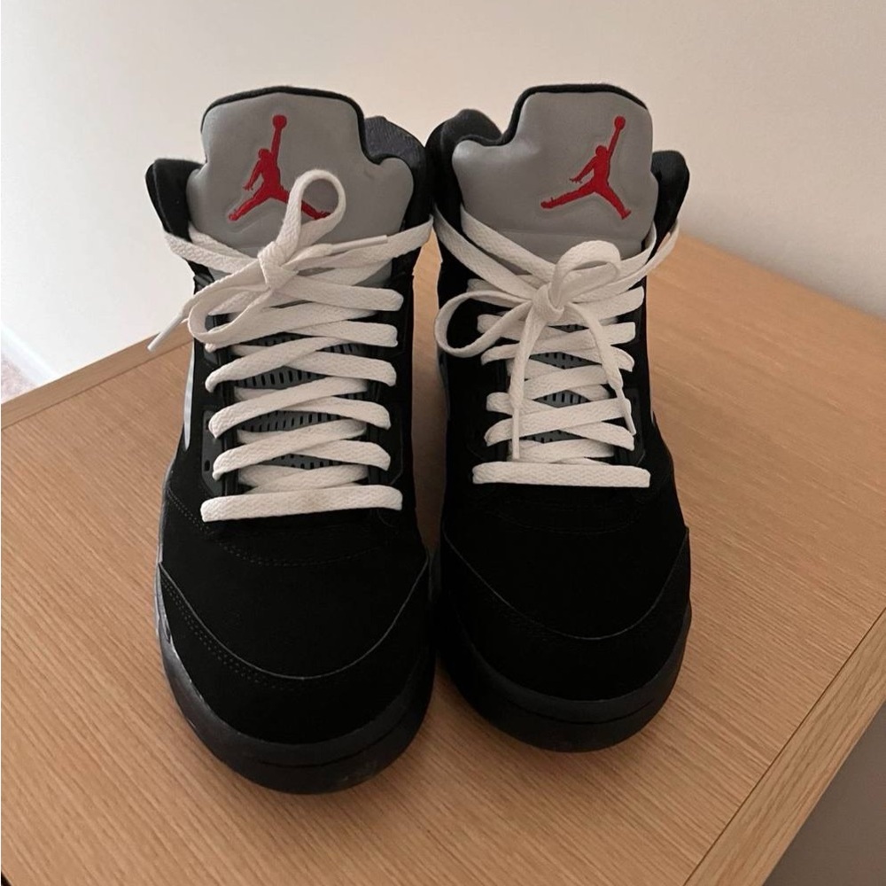 Jordan 5 metallic black silver